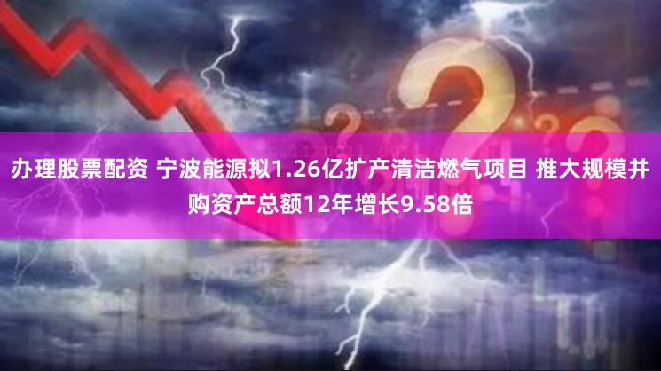 办理股票配资 宁波能源拟1.26亿扩产清洁燃气项目 推大规模并购资产总额12年增长9.58倍