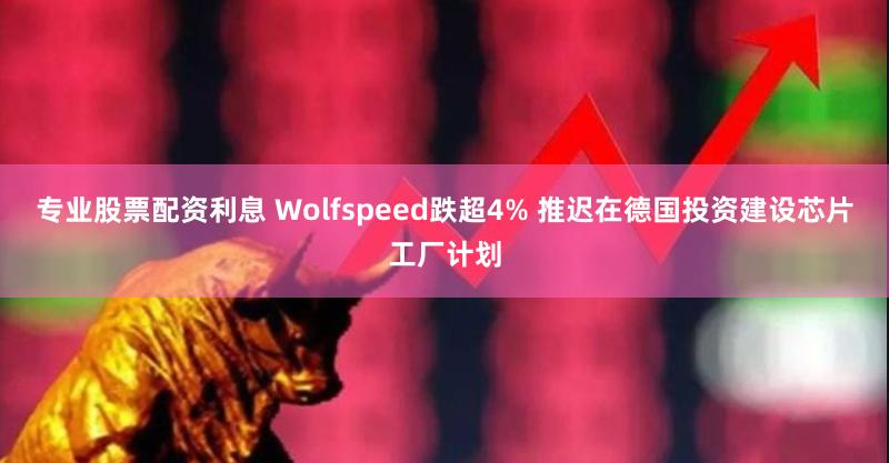 专业股票配资利息 Wolfspeed跌超4% 推迟在德国投资建设芯片工厂计划