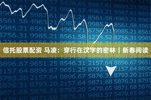 信托股票配资 马凌：穿行在汉字的密林｜新春阅读